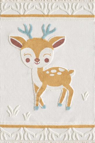 Shibori Kids - Deer Figürlü Dikdörtgen Çocuk Odası Halısı
